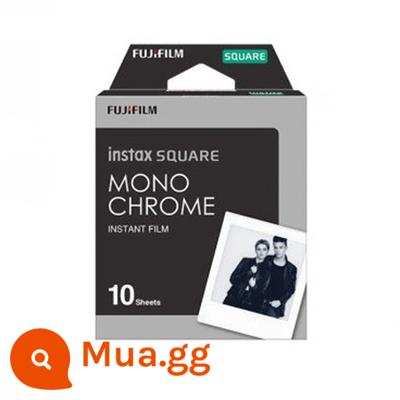 Fuji Polaroid Giấy Ảnh Vuông SQUARE SQ1 SQ6 SQ10 SQ20 SP3 Giấy Ảnh Ren Viền Trắng - 10 tấm hình đen trắng + dán góc