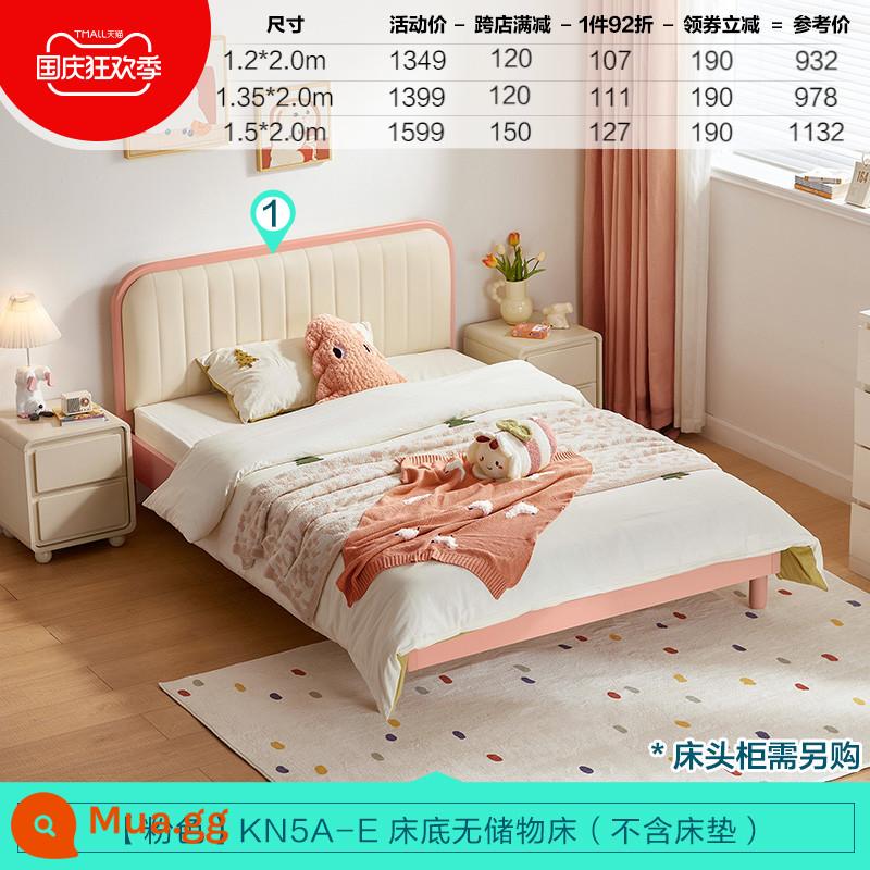 Lin's Home Hiện đại đơn giản Khung gỗ chắc chắn Giường trẻ em Phòng ngủ bé trai và bé gái Giường đơn nhỏ Gỗ công nghiệp của Lin KN5A - [Hồng] Giường mềm trẻ em (không bao gồm nệm)