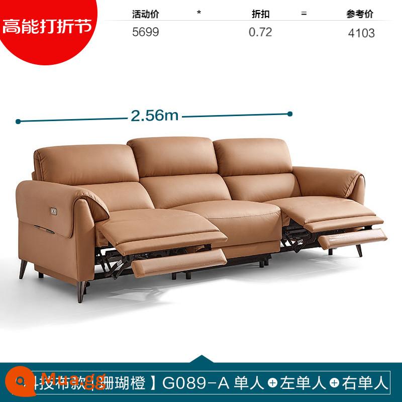 Nội Thất Gia Đình Lin's Phòng Khách Công Nghệ Đơn Giản Hiện Đại Sofa Vải Điện Đa Năng Có Thể Điều Chỉnh Hàng Thẳng Lin's Wood Industry - [Mẫu vải kỹ thuật | Cam san hô] G089-A đơn + đơn trái + đơn phải