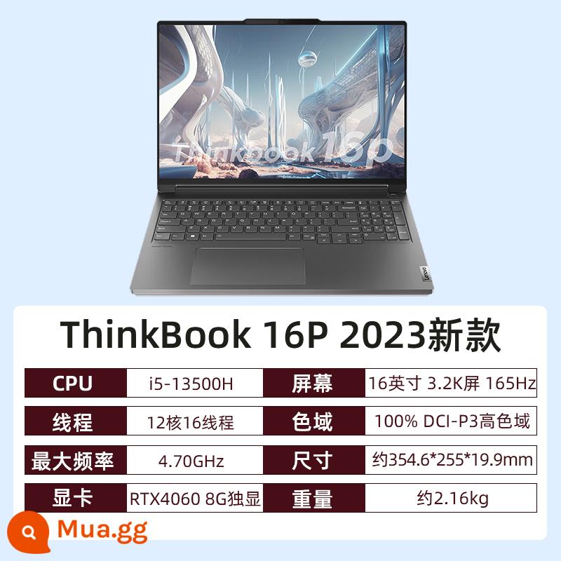 Laptop chơi game văn phòng dành cho doanh nhân Lenovo ThinkBook 16P 2023 i5/i9 RTX4060 - Card đồ họa độc lập 1NCD:i5-13500H RTX4060-8G tốc độ làm mới cao 3,2k+165Hz