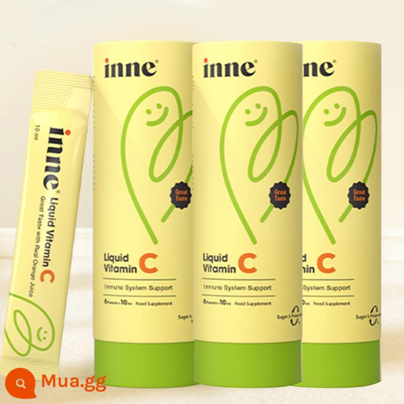 Kho ngoại quan inne tuổi thơ cam ngọt VC uống canxi magie kẽm thỏi vàng nhỏ canxi lỏng xách tay vitamin C - VC60ml*3 lon