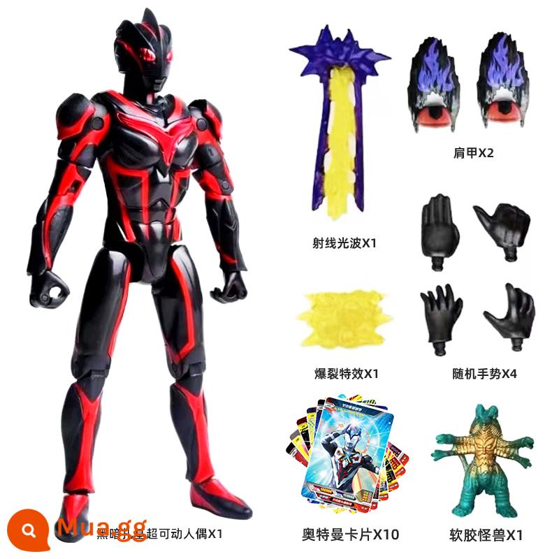 SHF Sáng Bằng Không Đồ Chơi Mô Hình Cuối Cùng Sáng Vàng Áo Đa Khớp Nhân Vật Hành Động Mẫu Bé Trai - [Dark Zaki] Tượng di chuyển 19 khớp, thu thập và nhận giá đỡ