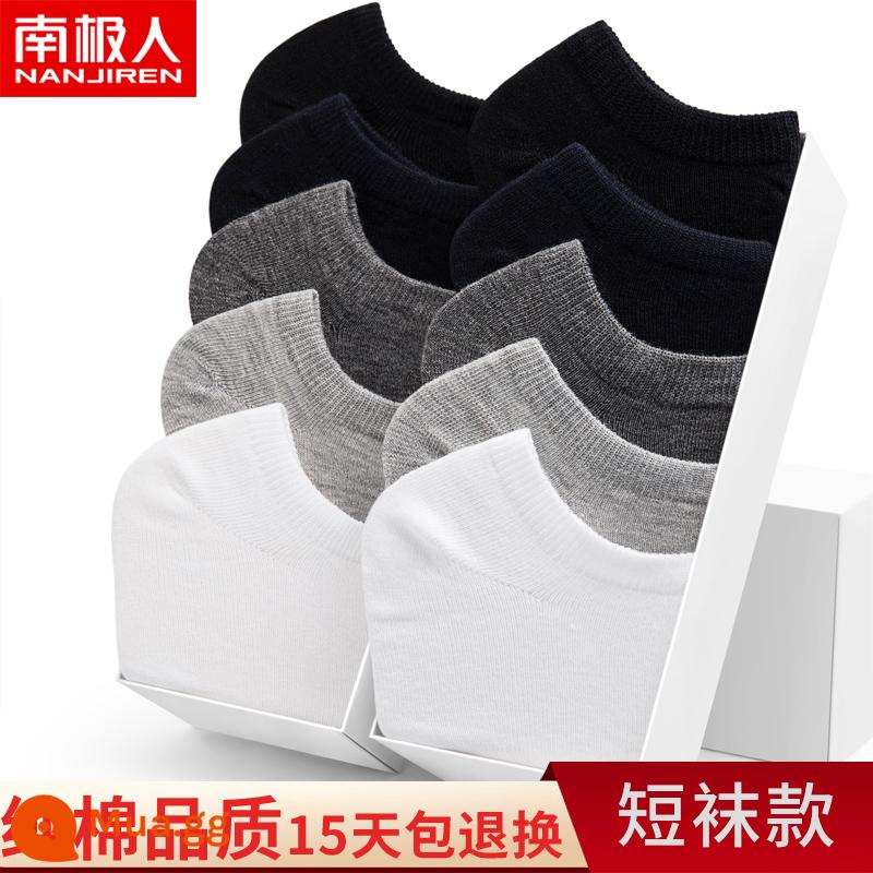 Tất Nam Cực Đến Giữa Bắp Chân Nam Cotton Nguyên Chất Chống Mùi Mồ Hôi, Tất Mỏng Thấm Hút Mồ Hôi Tất Dài Xuân Hè Tất Nam Kháng Khuẩn Màu Đen - Tất phối màu theo phong cách*10 [Thêm 10 đôi cùng kiểu] tổng cộng 20 đôi