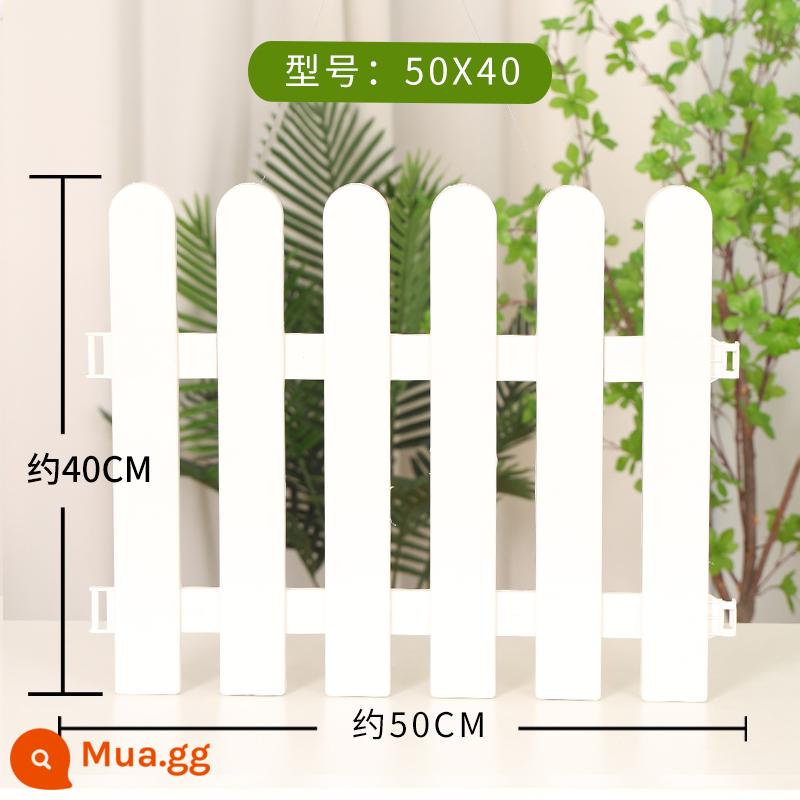 Hàng rào nhựa PVC gia cố lan can hàng rào sân vườn giường hoa hàng rào cách ly sân hàng rào trường học ngoài trời - Đầu tròn mới được nâng cấp [50*40]