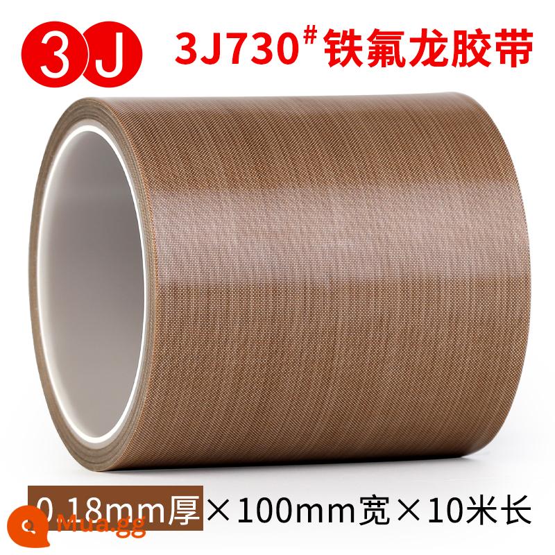 3J730 Băng Teflon chịu nhiệt độ cao bảng mạch cách nhiệt chống nhiệt độ cao chống bỏng cách nhiệt chống cháy chịu mài mòn chịu nhiệt 300 độ máy cắt túi máy hút chân không đóng gói băng vải niêm phong Băng Teflon - Rộng 100mm x dày 0,18 x 10 mét