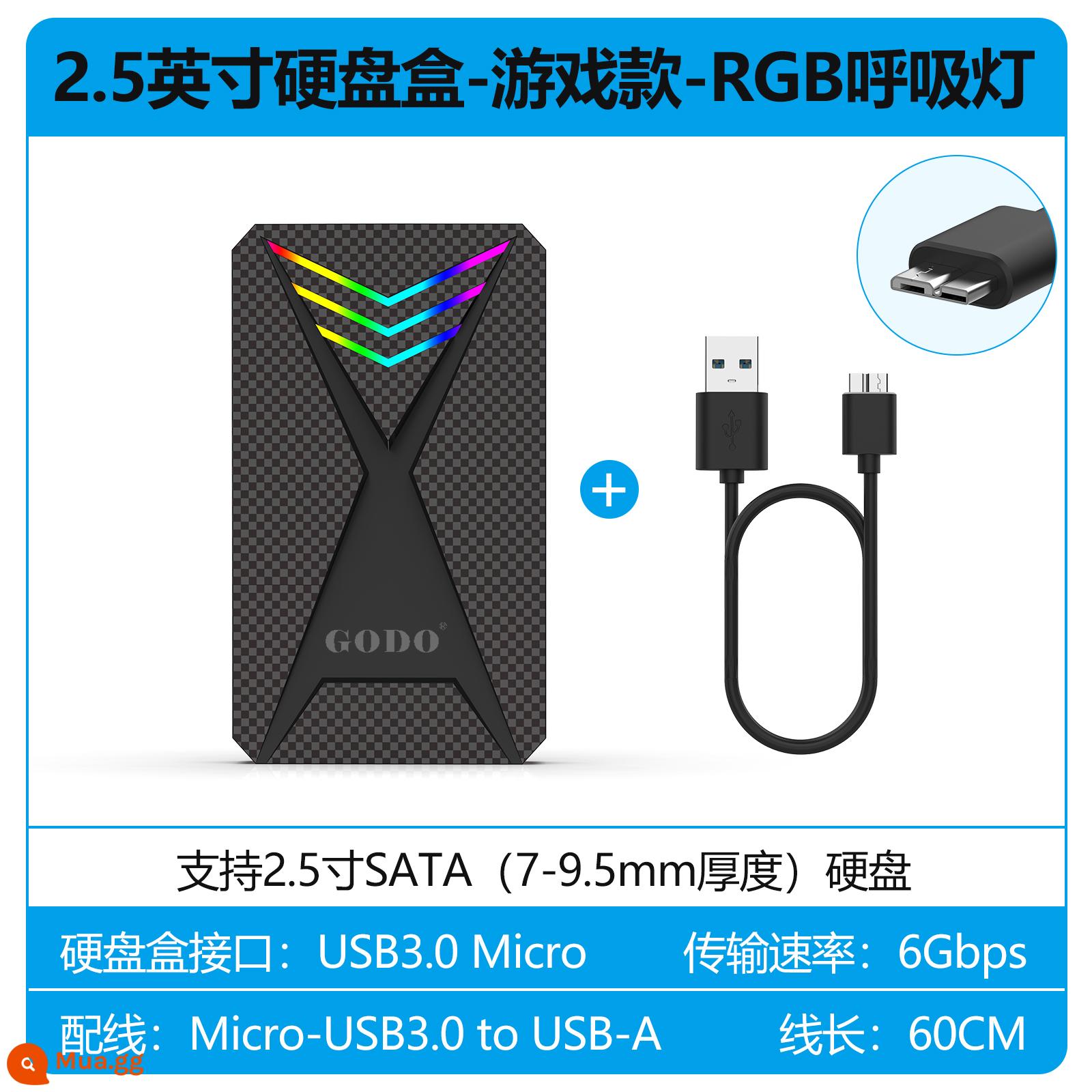 GODO cơ hộp đĩa cứng di động 2.5 inch usb3.0 bên ngoài rắn bên ngoài hộp máy tính xách tay sata - Phong cách trò chơi [Giao diện tốc độ cao 3.0]