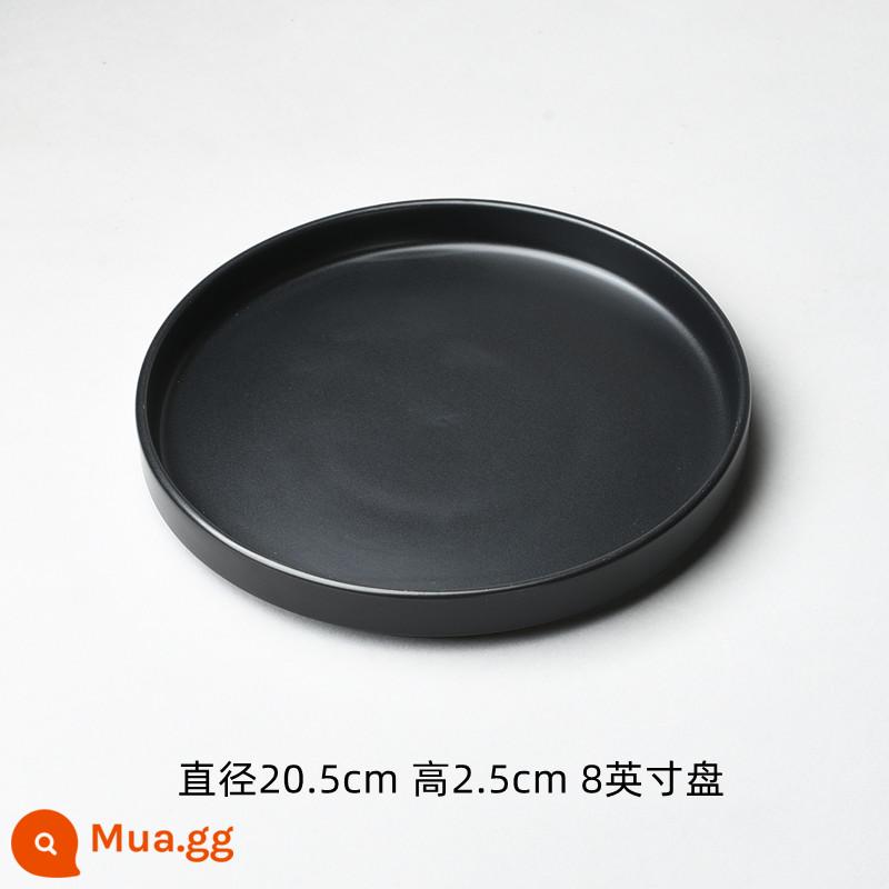 Nghệ sĩ 8 inch cá tính Bộ đồ ăn Nhật Bản đĩa phương Tây sáng tạo đĩa sứ hộ gia đình đĩa tròn bít tết đĩa đĩa ăn tối - 10