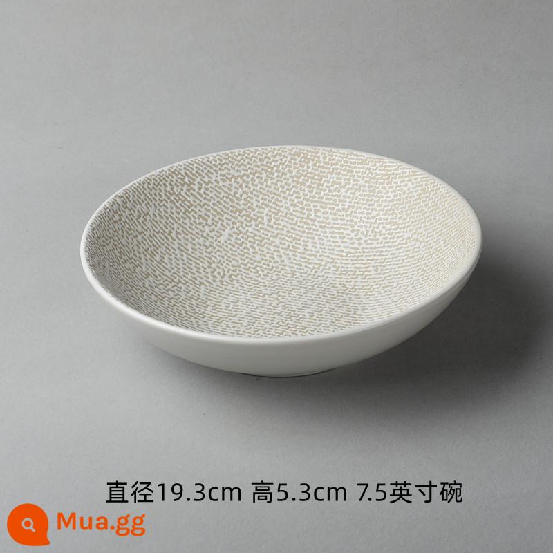 Nghệ sĩ 8 inch cá tính Bộ đồ ăn Nhật Bản đĩa phương Tây sáng tạo đĩa sứ hộ gia đình đĩa tròn bít tết đĩa đĩa ăn tối - màu xám 28