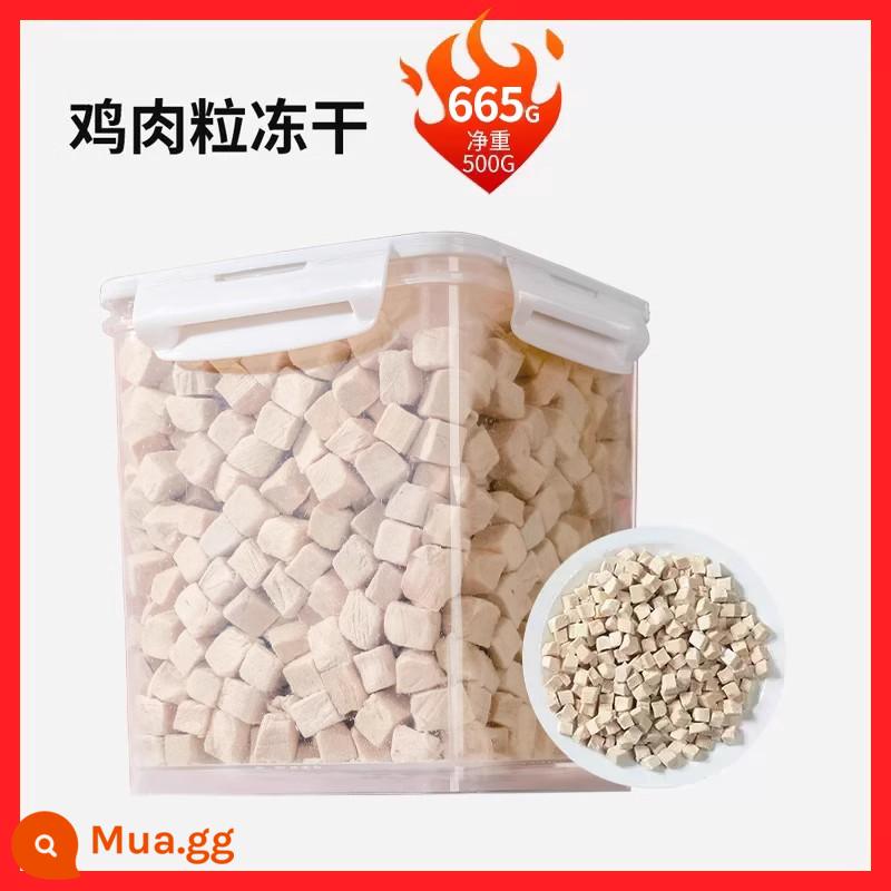 Thịt gà đông khô dạng hạt ức gà 500g thùng đồ ăn nhẹ cho mèo cưng vỗ béo dinh dưỡng mang tóc thức ăn cho mèo đồ ăn nhẹ cho mèo - [Gà khô đông lạnh bìa cứng bìa cứng giá đặc biệt] 665g