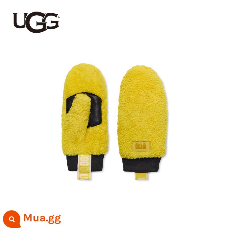 UGG 2022 mùa thu đông phụ kiện mới cho nữ Găng tay nhung thoải mái (có logo) 21631 - SNBM | màu vàng hoàng hôn