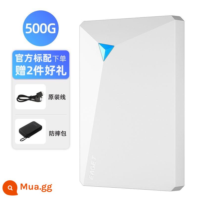 Yijie Disk Disk di động 1T cao tốc 2tb Máy tính lớn -Capacity Máy tính bên ngoài Điện thoại di động TIÊU CHU - 500GB [Trắng kim cương] Chống rơi, chống sốc* Bảo hành toàn quốc