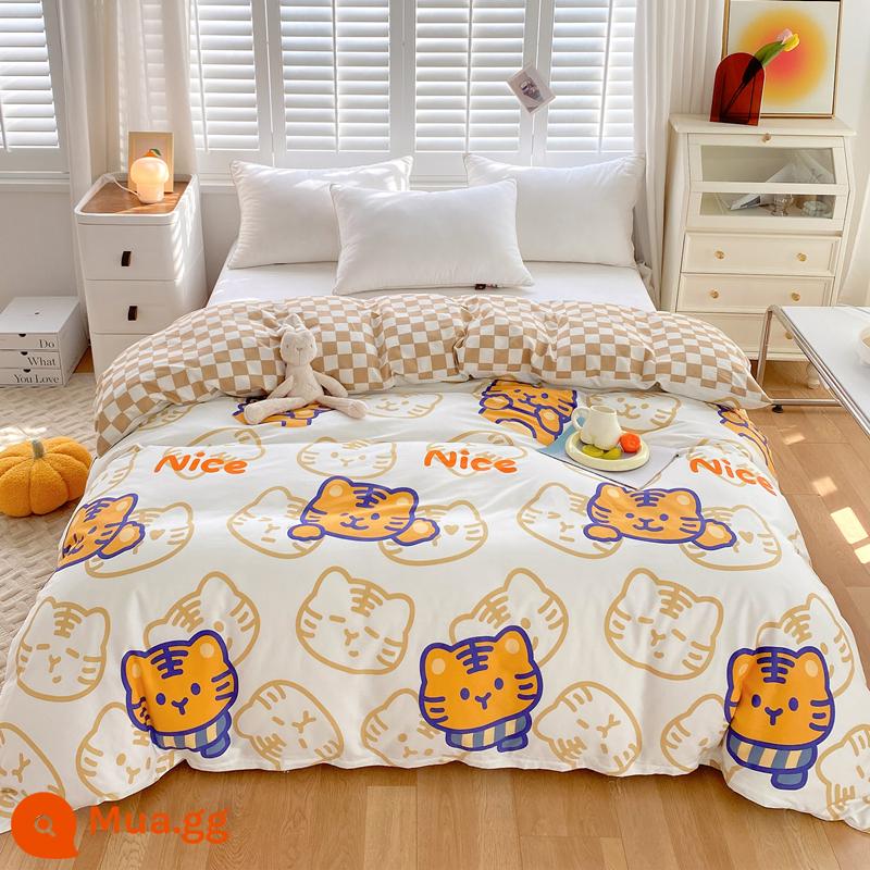 Nhỏ tươi nguyên chất cotton vỏ chăn đơn mảnh vỏ chăn 150x200 đơn ký túc xá 180x200x230 chăn đôi - Hổ Vàng mang lại phước lành