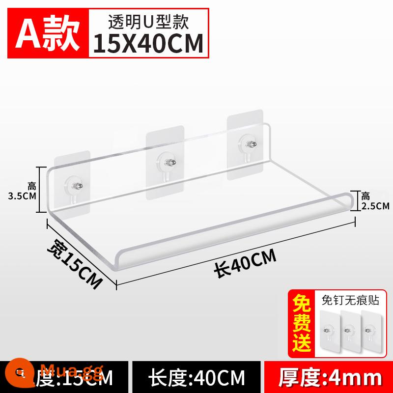 Kệ Acrylic Treo Tường Phân Vùng Miễn Phí Đấm Tường Bảng Một Từ Bếp Bột Phòng Tắm Kệ Tùy Chỉnh - Loại A 40*15CM có thể được tùy chỉnh