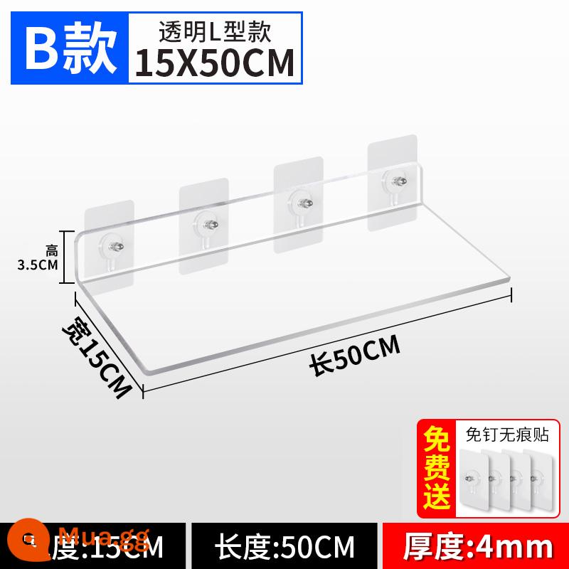 Kệ Acrylic Treo Tường Phân Vùng Miễn Phí Đấm Tường Bảng Một Từ Bếp Bột Phòng Tắm Kệ Tùy Chỉnh - Loại B 50*15 cm có thể được tùy chỉnh