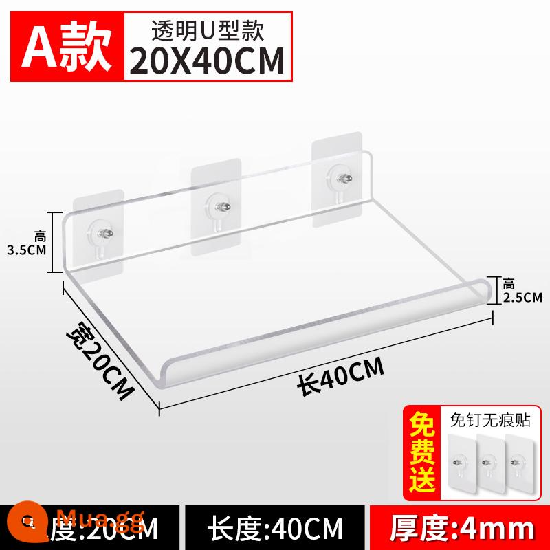 Kệ Acrylic Treo Tường Phân Vùng Miễn Phí Đấm Tường Bảng Một Từ Bếp Bột Phòng Tắm Kệ Tùy Chỉnh - Loại A 40*20 cm có thể được tùy chỉnh