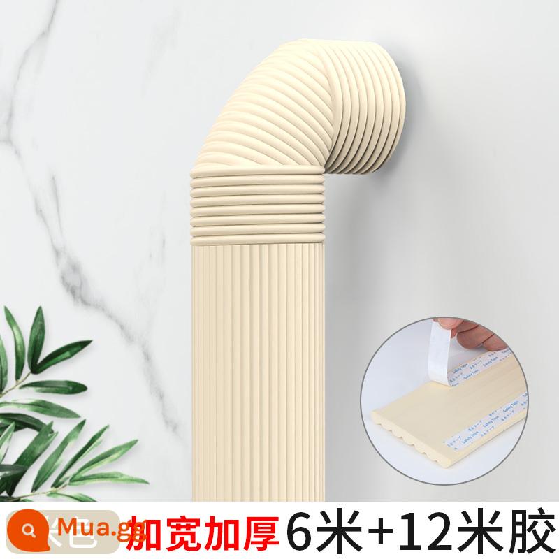 Mô phỏng Túi trồng cây xanh dưới đường ống nước Sponge chống lại trang trí trên nhà - Màu be-6 mét + keo 12 mét