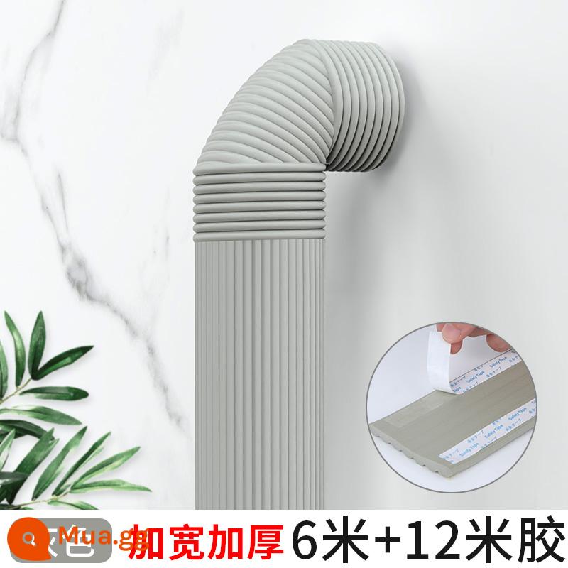 Mô phỏng Túi trồng cây xanh dưới đường ống nước Sponge chống lại trang trí trên nhà - Xám-6 mét + cao su 12 mét