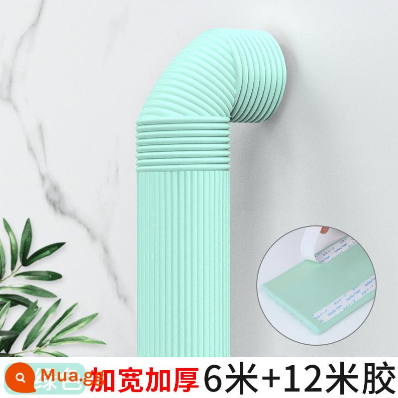 Mô phỏng Túi trồng cây xanh dưới đường ống nước Sponge chống lại trang trí trên nhà - Xanh nhạt-6 mét + keo 12 mét