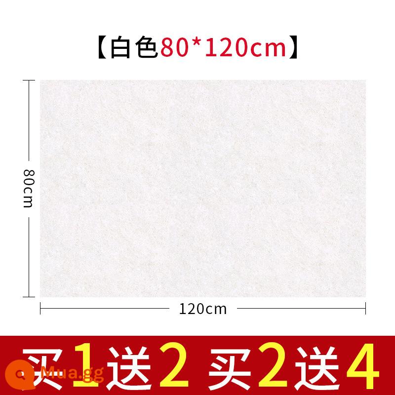 Nỉ nỉ dày thư pháp và cọ vẽ thực hành thư pháp len nỉ đặc biệt viết cọ viết pad nỉ sách vải tranh vải nỉ thư pháp đồ dùng trải bàn học tứ quý tranh trung quốc nỉ pad tranh vải nỉ - Trắng dày 5 mm [80 * 120cm]