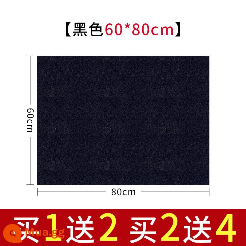 Nỉ nỉ dày thư pháp và cọ vẽ thực hành thư pháp len nỉ đặc biệt viết cọ viết pad nỉ sách vải tranh vải nỉ thư pháp đồ dùng trải bàn học tứ quý tranh trung quốc nỉ pad tranh vải nỉ - Màu đen dày 5mm [60 * 80cm]