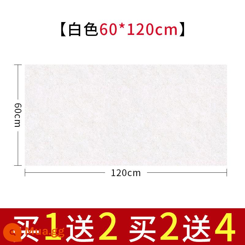 Nỉ nỉ dày thư pháp và cọ vẽ thực hành thư pháp len nỉ đặc biệt viết cọ viết pad nỉ sách vải tranh vải nỉ thư pháp đồ dùng trải bàn học tứ quý tranh trung quốc nỉ pad tranh vải nỉ - Trắng dày 5 mm [60 * 120 cm]