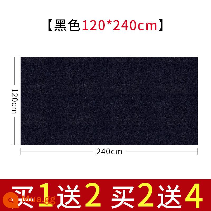 Nỉ nỉ dày thư pháp và cọ vẽ thực hành thư pháp len nỉ đặc biệt viết cọ viết pad nỉ sách vải tranh vải nỉ thư pháp đồ dùng trải bàn học tứ quý tranh trung quốc nỉ pad tranh vải nỉ - Màu đen dày 5mm [120*240cm]