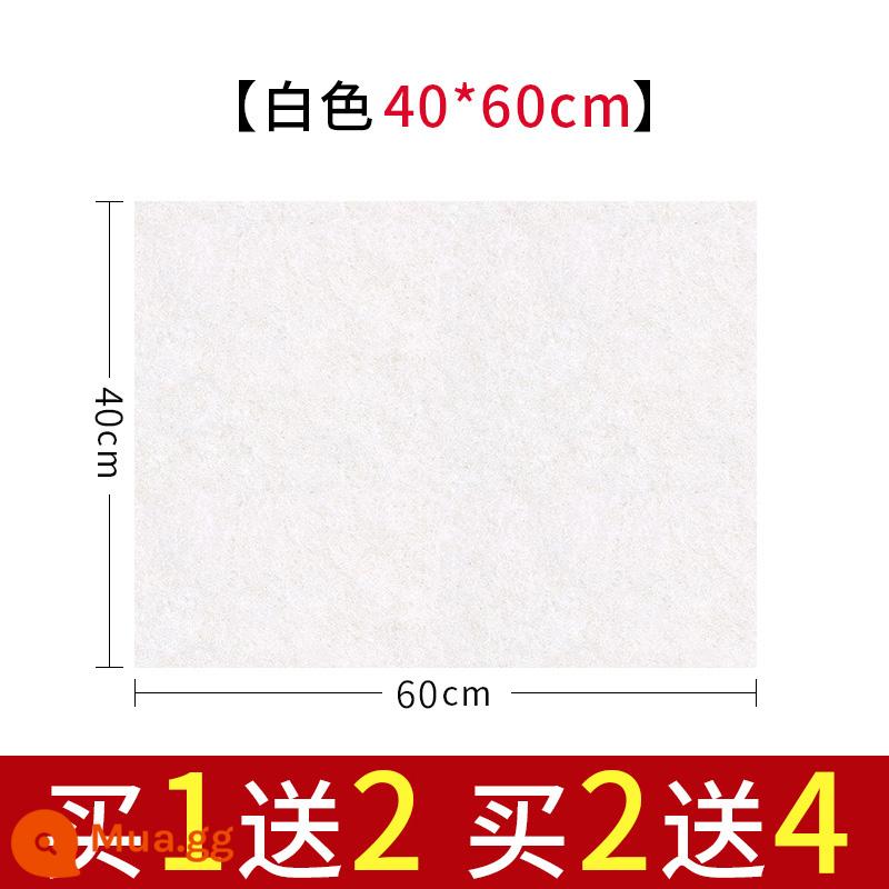 Nỉ nỉ dày thư pháp và cọ vẽ thực hành thư pháp len nỉ đặc biệt viết cọ viết pad nỉ sách vải tranh vải nỉ thư pháp đồ dùng trải bàn học tứ quý tranh trung quốc nỉ pad tranh vải nỉ - Trắng dày 5mm [40*60cm]