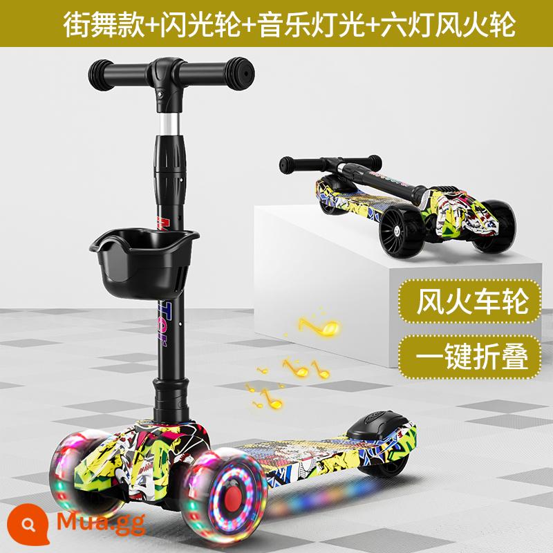 Xe Scooter cho bé 1-3-6-12 tuổi xe đạp trẻ em mẫu gấp bé trai và bé gái xe trơn cho bé - Hip-hop/Hot Wheels/Âm nhạc-Lễ hội