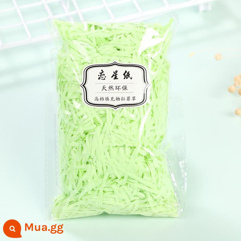 Trang Trí Hộp Quà Raffia Làm Đầy Giấy Vụn Mảnh Lụa Sáng Tạo Bộ Đồ Giường Cỏ Vật Liệu Trang Trí Bao Bì - Giấy lụa cao cấp màu xanh nhạt