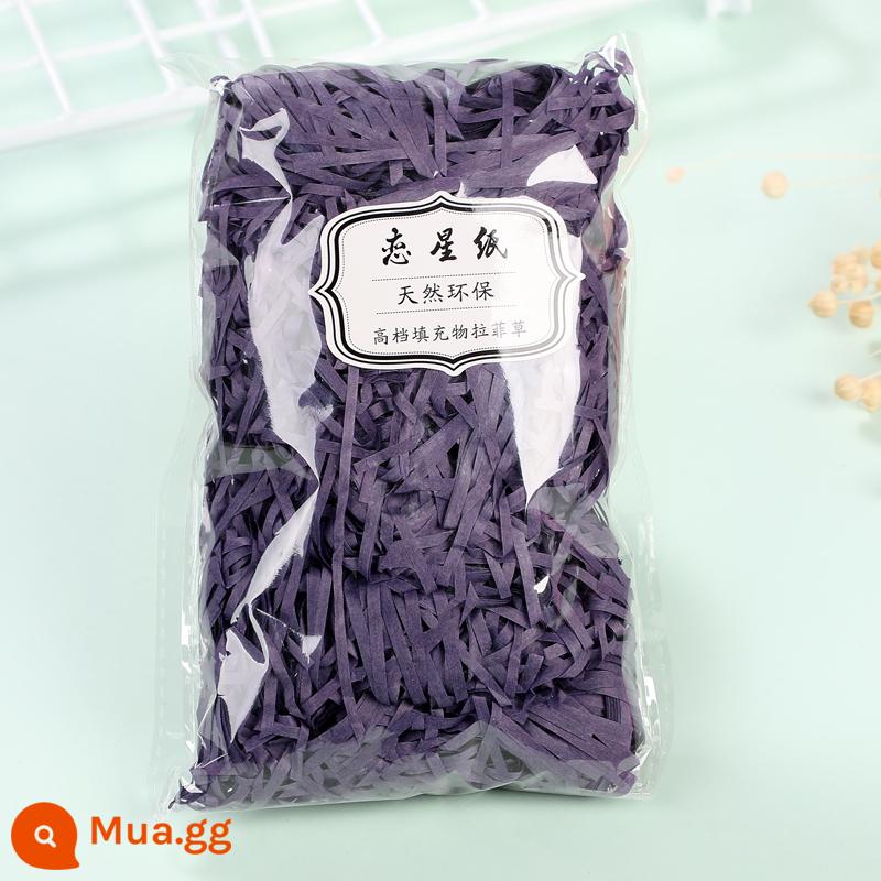 Trang Trí Hộp Quà Raffia Làm Đầy Giấy Vụn Mảnh Lụa Sáng Tạo Bộ Đồ Giường Cỏ Vật Liệu Trang Trí Bao Bì - Giấy lụa cao cấp màu tím đậm