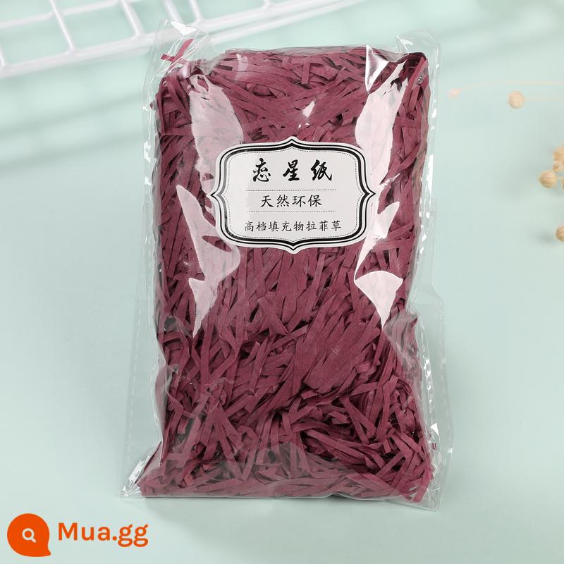 Trang Trí Hộp Quà Raffia Làm Đầy Giấy Vụn Mảnh Lụa Sáng Tạo Bộ Đồ Giường Cỏ Vật Liệu Trang Trí Bao Bì - Giấy lụa cao cấp màu tím