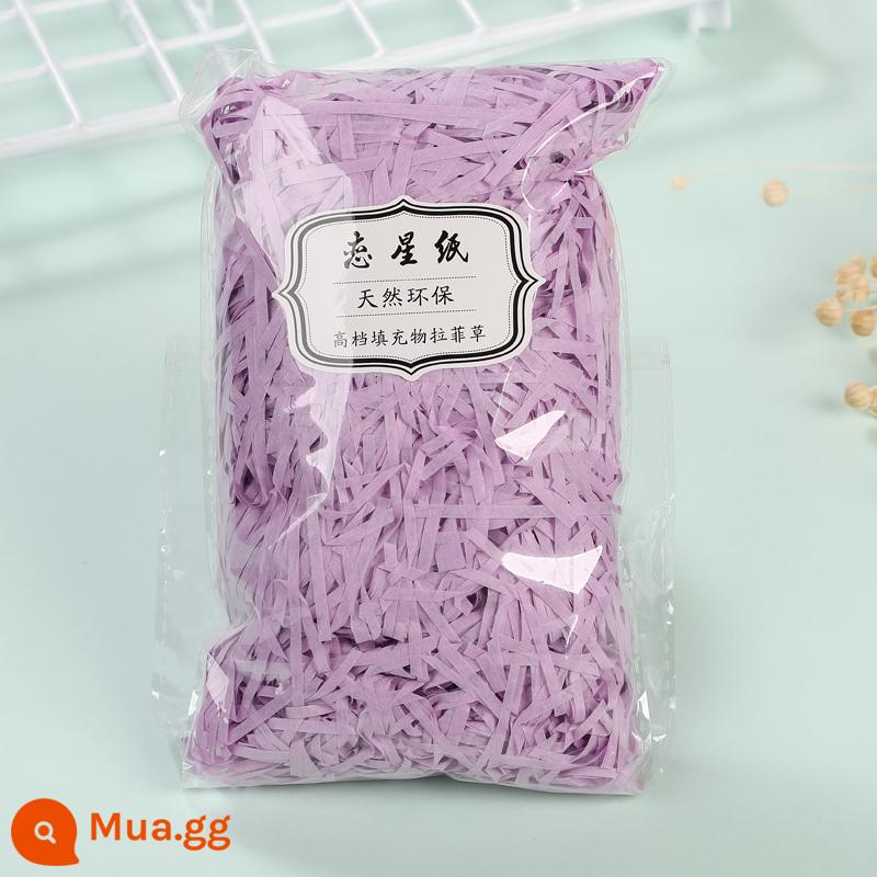 Trang Trí Hộp Quà Raffia Làm Đầy Giấy Vụn Mảnh Lụa Sáng Tạo Bộ Đồ Giường Cỏ Vật Liệu Trang Trí Bao Bì - Giấy lụa cao cấp màu tím tươi