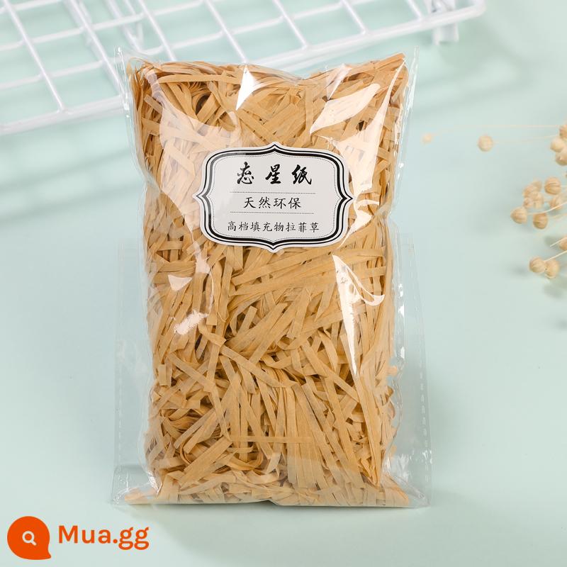 Trang Trí Hộp Quà Raffia Làm Đầy Giấy Vụn Mảnh Lụa Sáng Tạo Bộ Đồ Giường Cỏ Vật Liệu Trang Trí Bao Bì - Giấy lụa kaki cao cấp