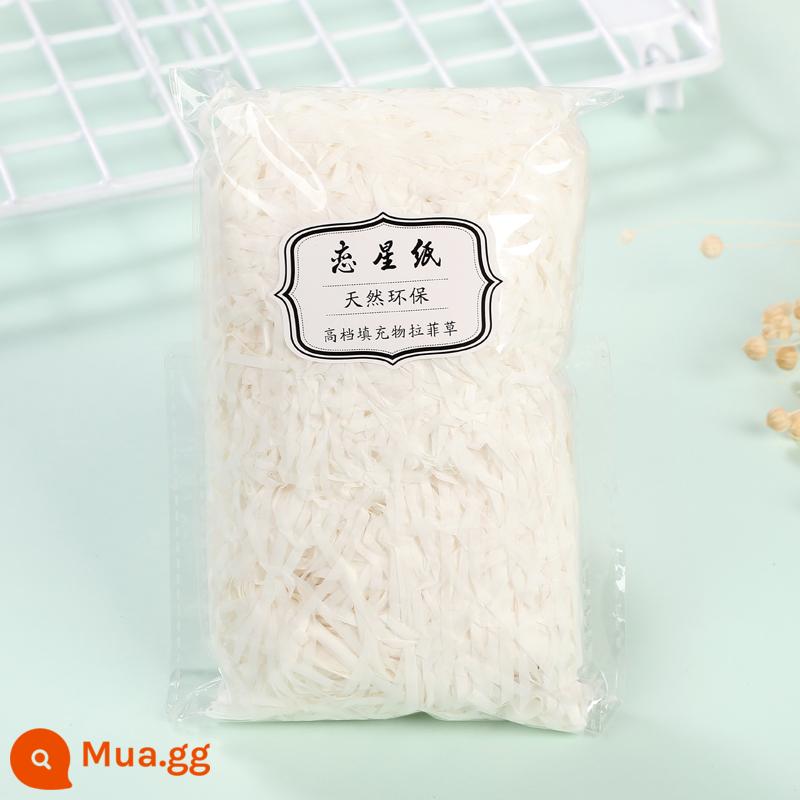 Trang Trí Hộp Quà Raffia Làm Đầy Giấy Vụn Mảnh Lụa Sáng Tạo Bộ Đồ Giường Cỏ Vật Liệu Trang Trí Bao Bì - Giấy lụa trắng nhạt (giá ưu đãi)