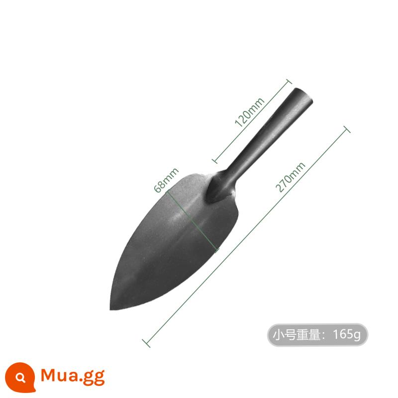 Xẻng chữa cháy tự nhiên bằng thép carbon dày màu đen, xẻng quét bụi, xẻng rác, xẻng than, xẻng bùn, xẻng chữa cháy gia đình - Xẻng hoa nhọn dày [cỡ nhỏ]