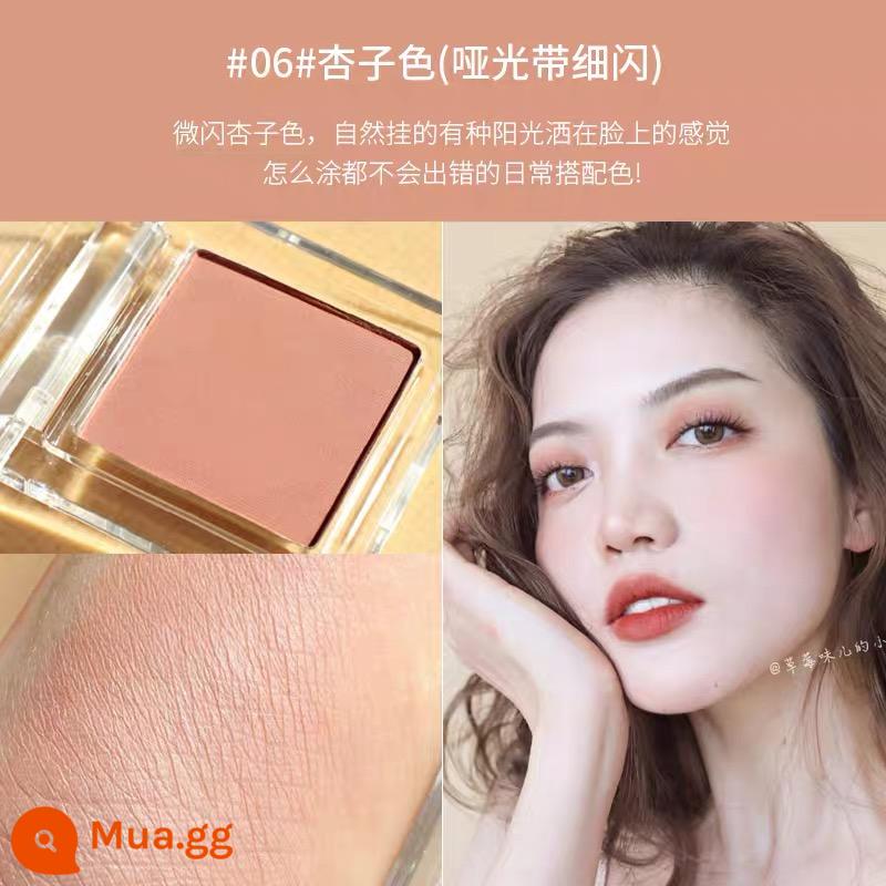 Bảng má hồng đơn sắc màu cam 06 phấn má hồng màu tím juduo highlight 35 mặt trời đỏ lông tơ màu co rút 43 sửa chữa nữ 2022 - 06# màu mơ, lì và nhũ mịn, mỗi người một đĩa! ❤Màu sắc cổ điển bán chạy