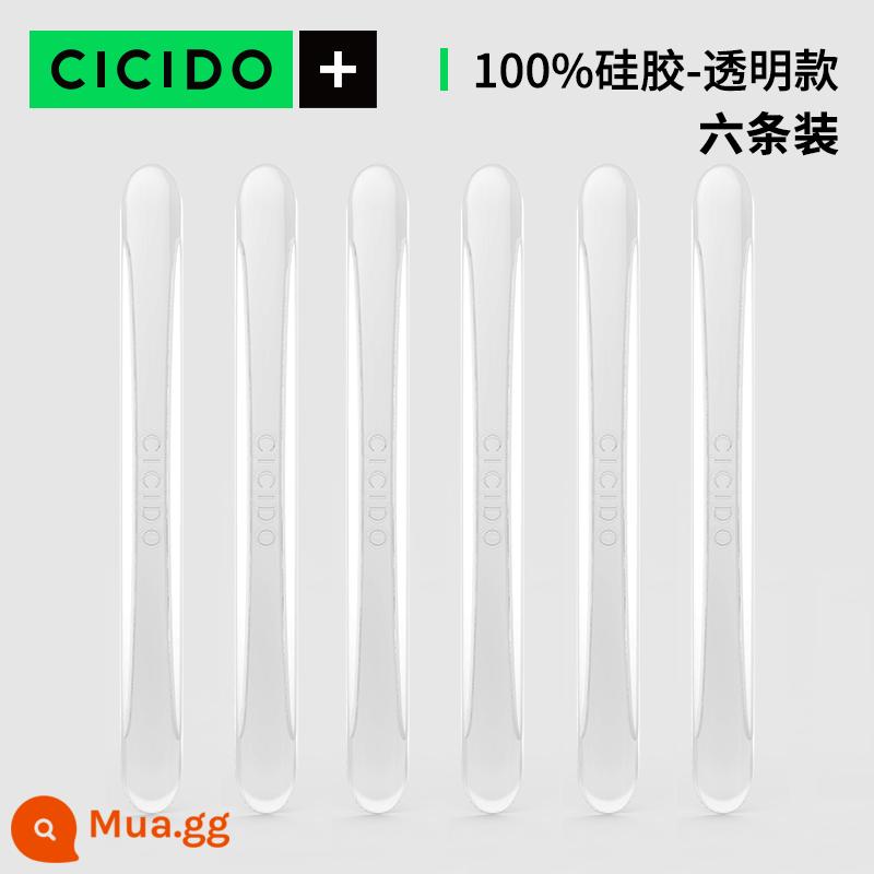 CICIDO cửa xe dải chống va chạm silicone chống va chạm dán cửa bên gương chiếu hậu chống trầy xước dải hiện vật - Model trong suốt [4 cửa + gương chiếu hậu - 6 miếng] 100% silicone