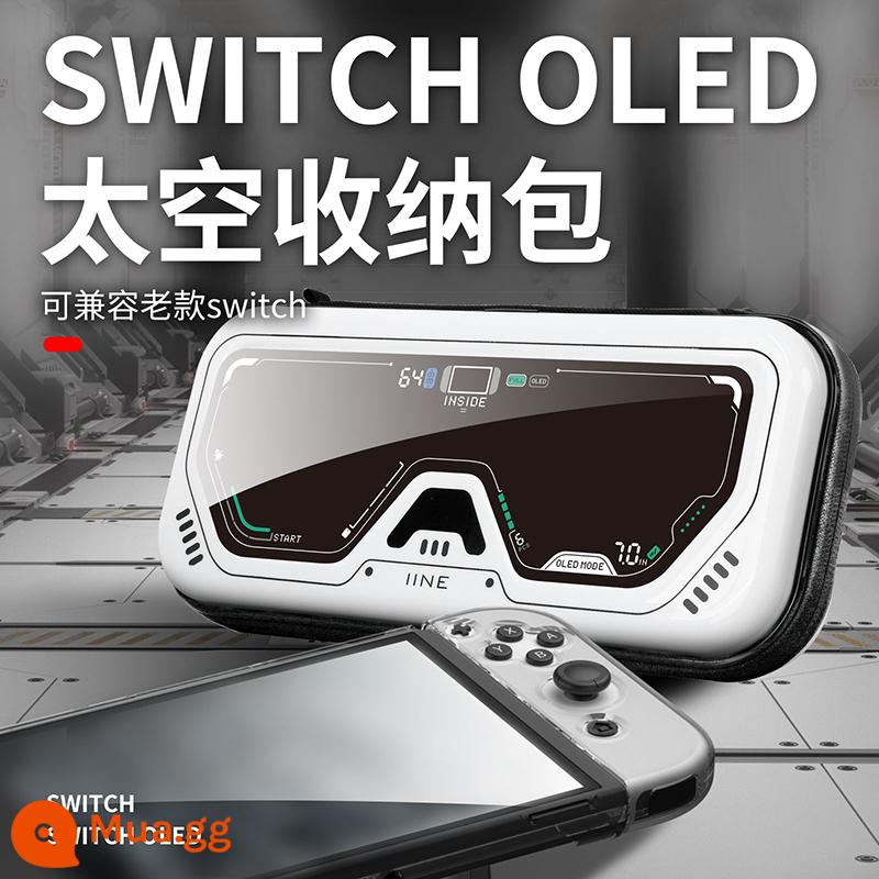 Giá Tốt Nintendo Switch OLED Túi Lưu Trữ PC Cứng Máy Chủ Di Động Túi Không Gian Phong Cách NS Phụ Kiện - Gói kính trắng OLED giá tốt L571 đi kèm nắp