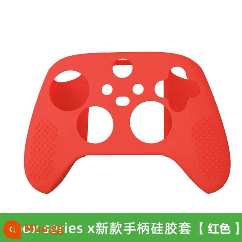 Vỏ silicon tay cầm Xbox Series X/S chính hãng có giá trị tốt Vỏ bảo vệ tay cầm XSX phụ kiện vỏ bảo vệ - Vỏ tay cầm XboxSeries X/S màu đỏ, có hạt chống trượt, nắp đậy miễn phí