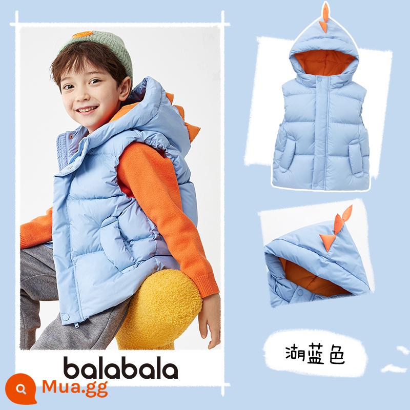 Balabala Bé Trai Và Bé Gái Xuống Áo Khoác Vest Trẻ Em Bé Dày Áo Thu Đông Mới Trẻ Em Vest Triều - Hồ xanh 208421101206