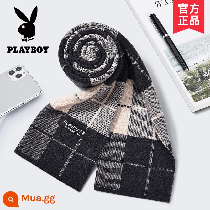 Khăn len Playboy nam thu đông ấm áp phiên bản Hàn Quốc cao cấp gửi bạn trai khăn choàng cổ chống lạnh - lạc đà 6195 mét