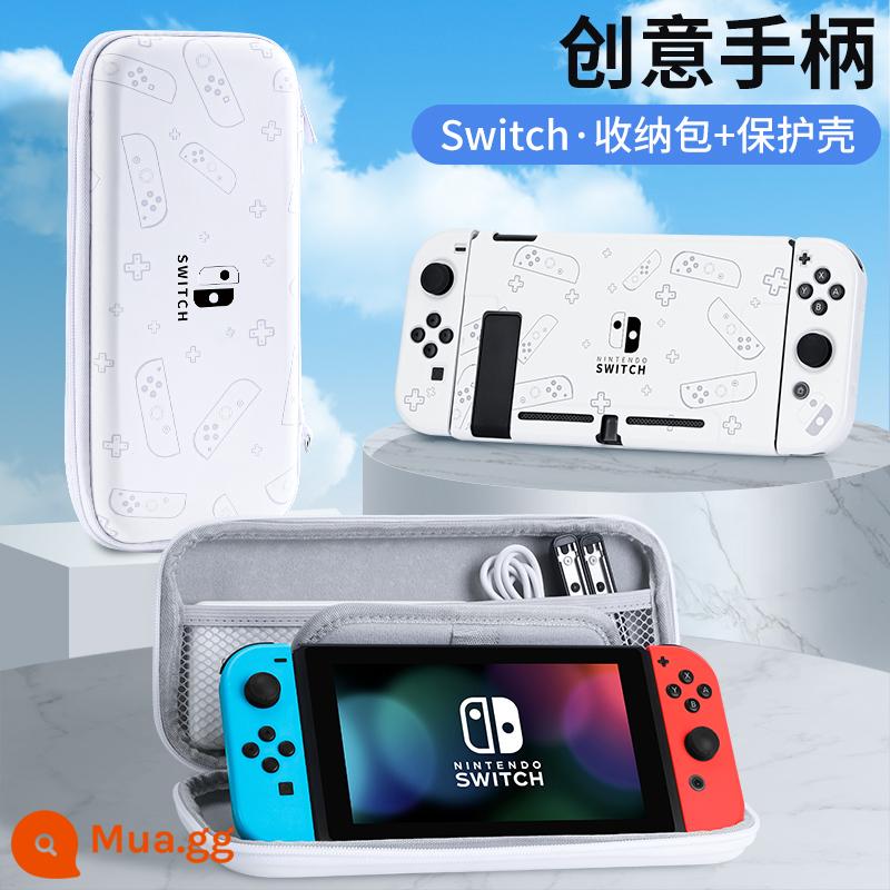 Túi lưu trữ Nintendo Switch có giá đỡ ns Vỏ bảo vệ dung lượng lớn Bảng điều khiển trò chơi switchol di động hộp vỏ cứng hộp oled hộp băng siwch vỏ tay cầm trọn bộ phụ kiện cầm tay - Vỏ cứng có đế công tắc [Tay cầm sáng tạo + Vỏ bảo vệ cùng kiểu] ​​Phim + Nắp miễn phí