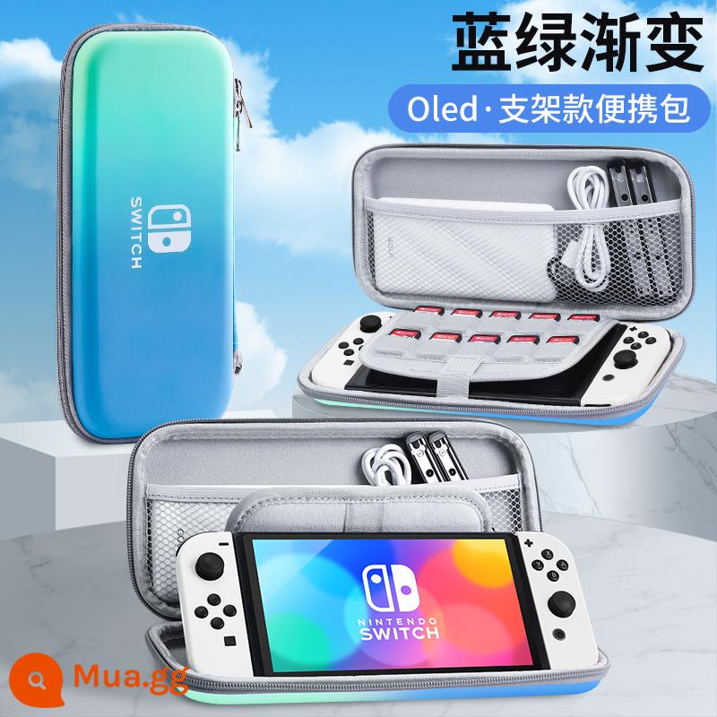 Túi lưu trữ Nintendo Switch có giá đỡ ns Vỏ bảo vệ dung lượng lớn Bảng điều khiển trò chơi switchol di động hộp vỏ cứng hộp oled hộp băng siwch vỏ tay cầm trọn bộ phụ kiện cầm tay - Gói cứng stent Oled [gradient xanh lam] đi kèm màng + nắp