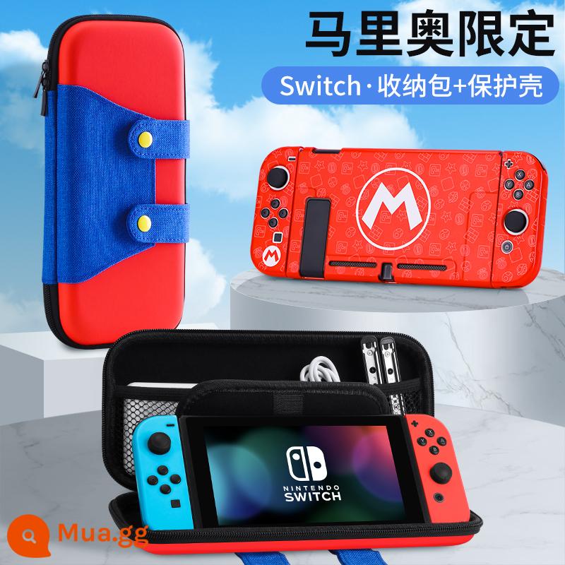 Túi lưu trữ Nintendo Switch có giá đỡ ns Vỏ bảo vệ dung lượng lớn Bảng điều khiển trò chơi switchol di động hộp vỏ cứng hộp oled hộp băng siwch vỏ tay cầm trọn bộ phụ kiện cầm tay - Vỏ cứng Switch Stand [Mario Limited + Vỏ bảo vệ cùng kiểu] ​​Phim + Nắp miễn phí