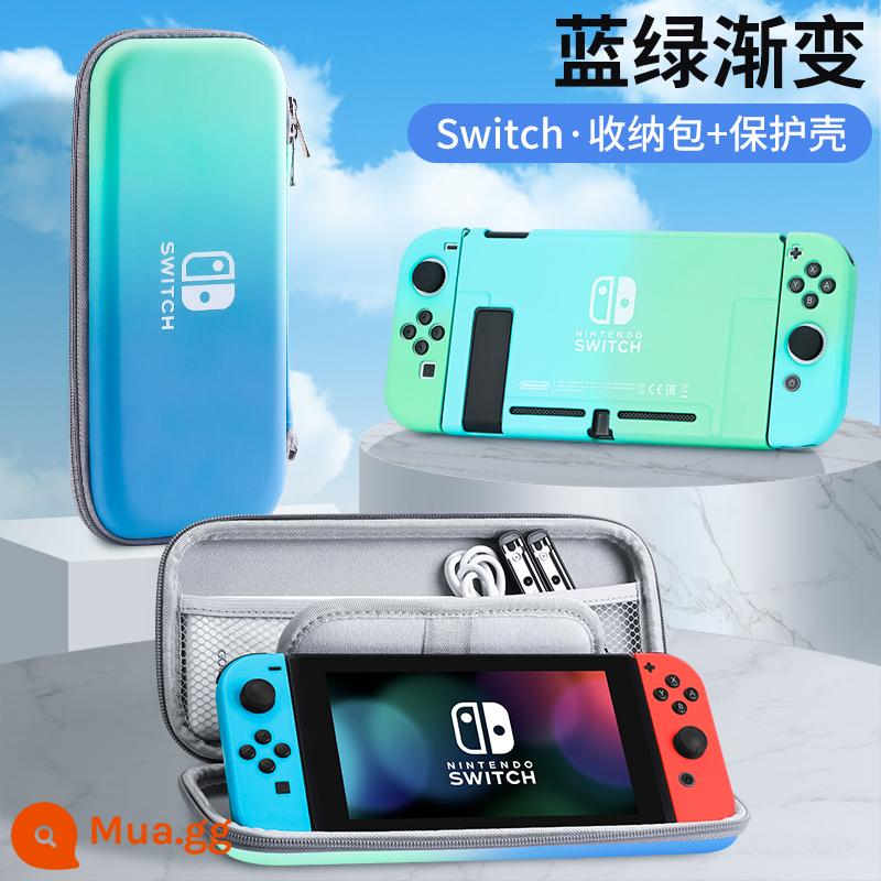 Túi lưu trữ Nintendo Switch có giá đỡ ns Vỏ bảo vệ dung lượng lớn Bảng điều khiển trò chơi switchol di động hộp vỏ cứng hộp oled hộp băng siwch vỏ tay cầm trọn bộ phụ kiện cầm tay - Hộp cứng giá đỡ công tắc [gradient xanh lam + hộp bảo vệ tương tự] đi kèm với miếng dán + nắp