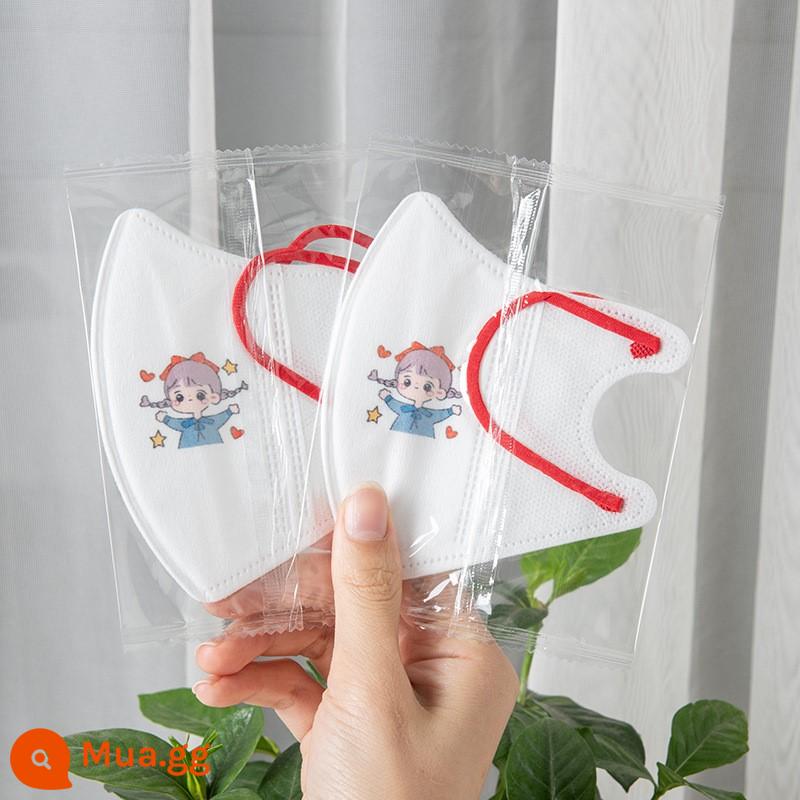 Mặt nạ trẻ em 3d cô gái ba chiều nam 3 tuổi 8 đến 12 tuổi em bé trẻ em người lớn băng thông rộng không tai xác thực - cô gái tết tóc