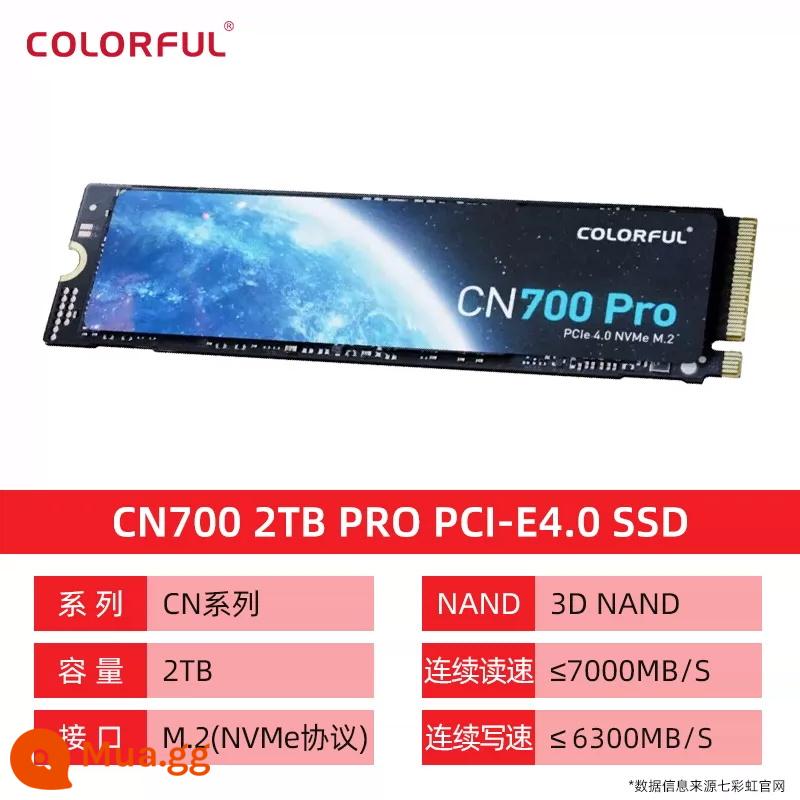 Đầy màu sắc CN600 CN700 512G/1T/2T ổ cứng thể rắn SSD máy tính để bàn NVMe máy tính xách tay 4TB - CN700 2T PRO đọc 7400 MB/giây