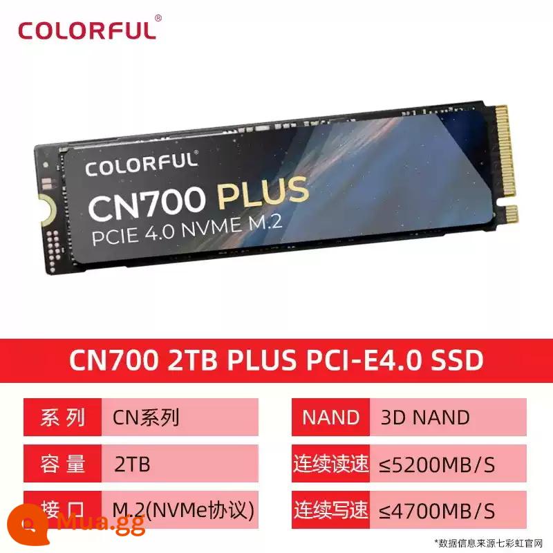 Đầy màu sắc CN600 CN700 512G/1T/2T ổ cứng thể rắn SSD máy tính để bàn NVMe máy tính xách tay 4TB - Sản phẩm mới CN600 2T PLUS đọc 3500MB/s