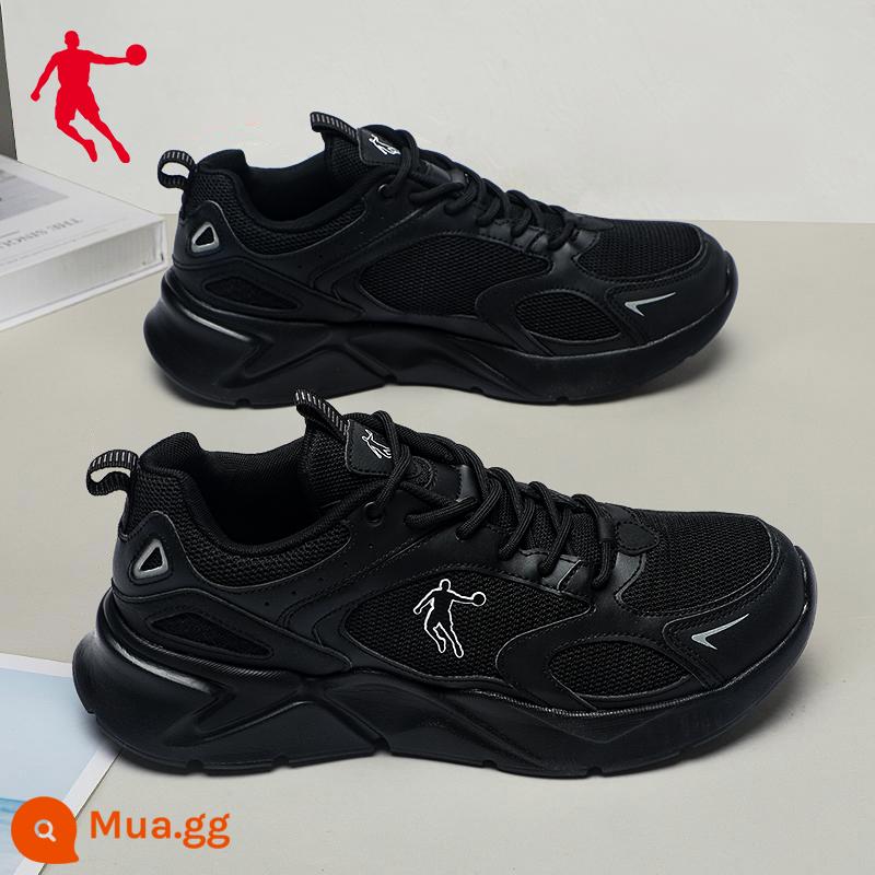 Jordan Sneakers Nam Mùa Đông Mới Chính Thức Hàng Đầu Chính Hãng Da Thật Chống Nước Giày Chạy Bộ Nam - Đen (mặt lưới)