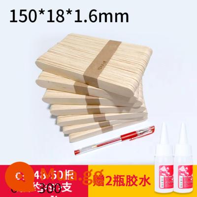 Que kem que gỗ Yidi que kem xây dựng mô hình nhà popsicle stick tự làm chất liệu handmade popsicle stick - Gói 150*18*1.6mm ban đầu chứa khoảng 300 miếng